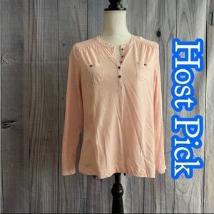 ✅2X Host Pick✅ Chaps Long Sleeve Top, Petite Large